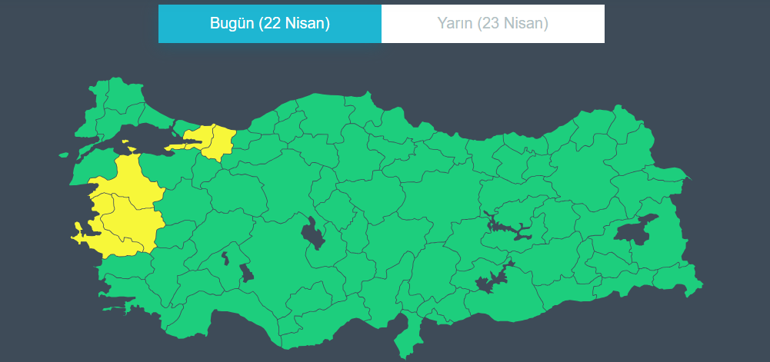 6 il için sarı kodlu alarm Kuvvetli yağış ve çığ tehlikesi uyarısı... Meteoroloji İstanbul için saat verdi
