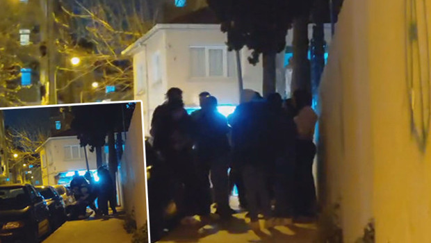 Asker eğlencesi kavgaya dönüştü: İki grup arasında çıkan kavga kamerada