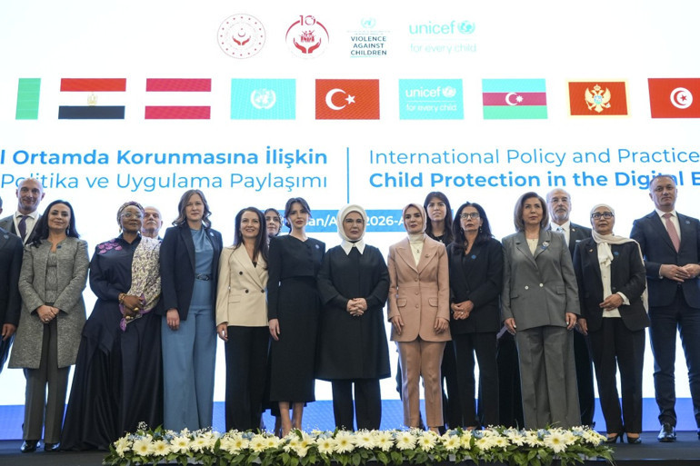 Emine Erdoğan Çocukların Dijital Ortamda Korunmasına İlişkin Uluslararası Politika ve Uygulama Paylaşımı toplantısında konuştu