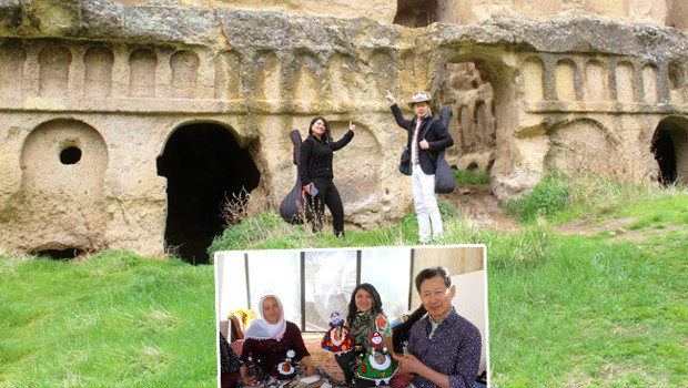 Japon sanatçı, tutkusu için Yeşilhisar ilçesine geldi! Mahalleli kadınlar ile yaptı: ‘Sürekli istiyordum, nihayet bunu yaptım’