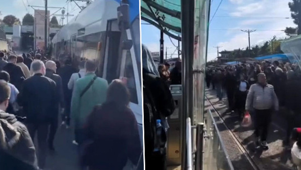 Kabataş-Bağcılar Tramvay Hattı’nda arıza: Yolcular raylarda yürüdü