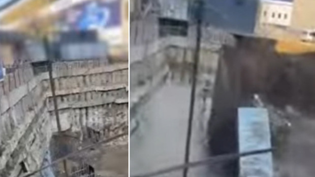 Kadıköy’de istinat duvarı çöktü