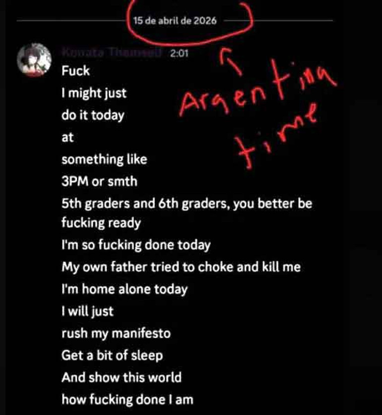 Katliam sinyali manifestoda