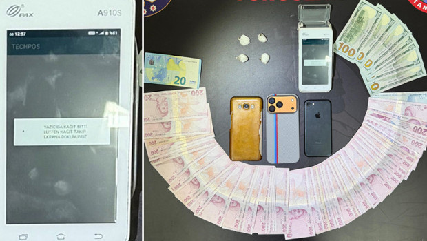 Maslak’ta takside ‘Kağıt bitti’ yazan POS cihazında kokain bulundu! 3 kişi gözaltına alındı