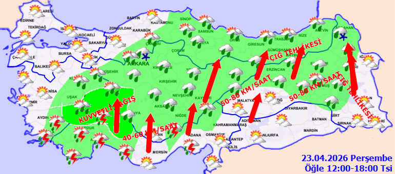 Meteorolojiden fırtına ve yağmur uyarısı: 16 ile sarı kodlu alarm