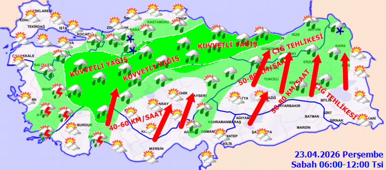 Meteorolojiden fırtına ve yağmur uyarısı: 16 ile sarı kodlu alarm