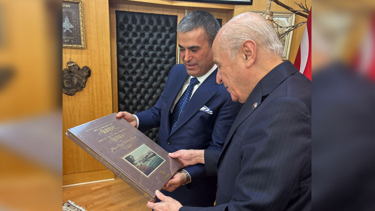 MHP lideri Devlet Bahçeli Demirören Medya heyetini kabul etti: Uzak Şehiri kaçırmadan izliyorum