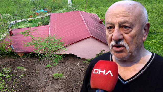 Misafirliğe gitti, ölümden döndü! Trabzon’da iki katlı ev toprağa gömüldü