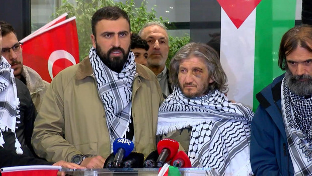 Sumud Filosu’ndaki aktivistlerden Hüseyin Oral, İstanbul’a geldi
