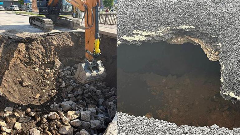 Amasya'da facianın eşiğinden dönüldü! Köprü girişinde çökme oluştu