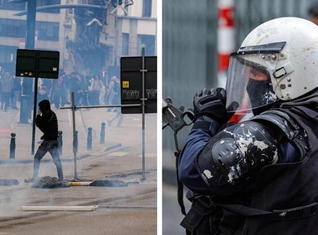 Avrupa’nın göbeğinde protestocular ile polis arasında çatışma! Belçika’da sokaklar karıştı
