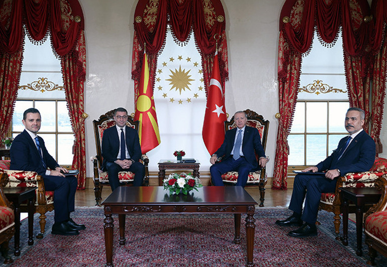 Cumhurbaşkanı Erdoğan, Kuzey Makedonya Başbakanı Mickoskiyi kabul etti