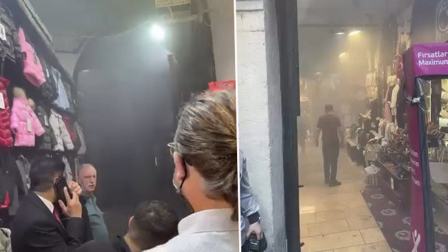 Kapalıçarşı'da trafoda yangın 2 Kapalıçarşı'da trafoda yangın