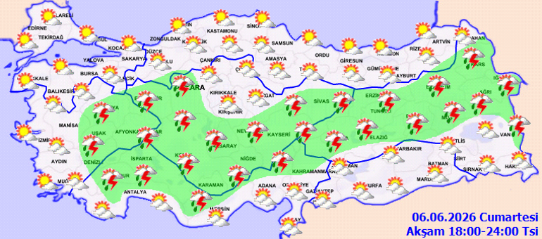 Meteorolojiden Ankara için sarı kodlu uyarı: Gök gürültülü sağanak yağış geliyor