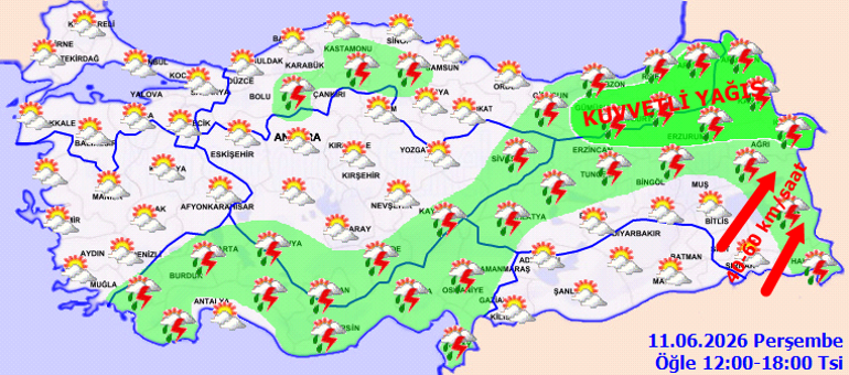 Meteorolojiden kuvvetli yağış ve rüzgar uyarısı