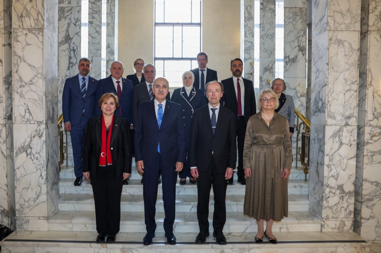 TBMM Başkanı Numan Kurtulmuş, Finlandiya Parlamentosu Başkanı Halla-Aho ile görüştü