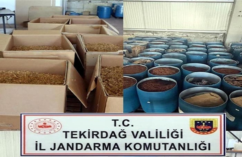Tekirdağda kaçak tütün ele geçirildi: Piyasa değeri 46 milyon 240 bin lira