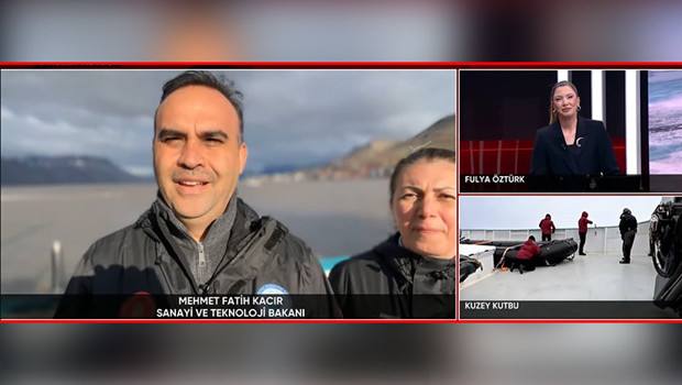 Bakan Kacır, Kuzey Kutbu’ndan CNN Türk yayınına bağlandı: İklim değişikliği gündemimizde