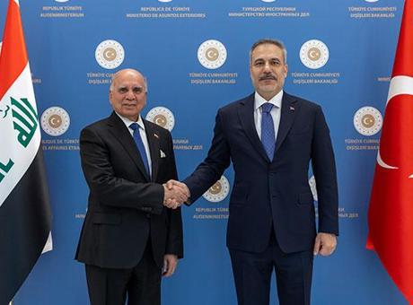 Dışişleri Bakanı Hakan Fidan, Iraklı mevkidaşı Fuad Hüseyin ile görüştü