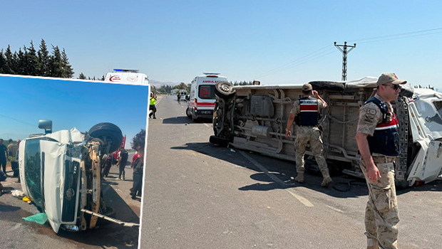 Hatay’da tarım işçilerini taşıyan minibüs devrildi: 5 kişi yaralandı