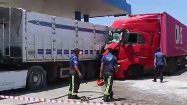 Kabine giren arı faciaya yol açıyordu! Alerjisi olan şoför bayılınca TIR istasyona daldı
