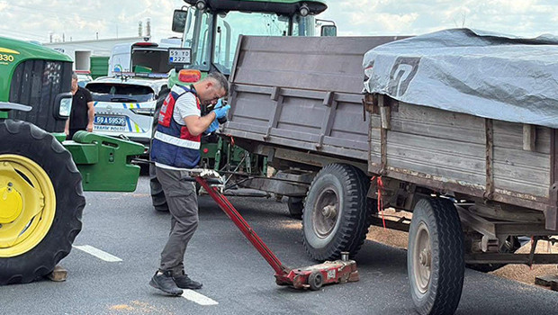 Tekirdağ'da korkunç ölüm: Lastik değiştirirken devrilen römorkun altında kaldı