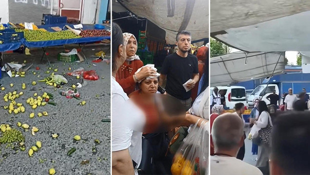 Beyoğlu’nda pazarda ‘armut seçme’ kavgası: Kadın müşterinin kafasına kalas fırlatan esnaf tutuklandı