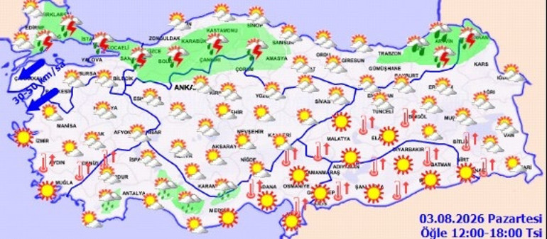 Gök gürültülü sağanak geliyor Meteoroloji saat verdi: İstanbul dahil birçok ilde yağış ve fırtına uyarısı
