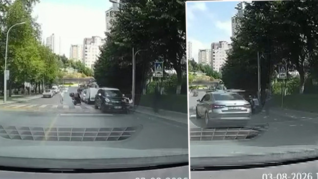 İstanbul'da kayan otomobili kaputuna asılarak durdurdu: O anlar kamerada 2 İstanbul'da kayan otomobili kaputuna asılarak durdurdu: O anlar kamerada