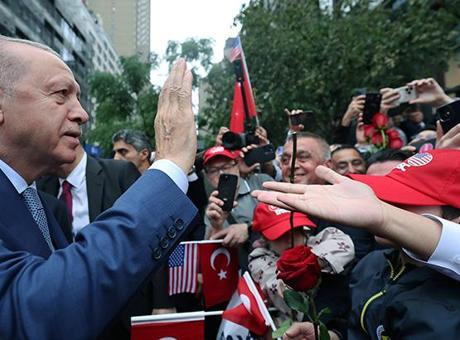 BM zirvesi için ABD’ye gelen Cumhurbaşkanı Erdoğan Türkevi’nde