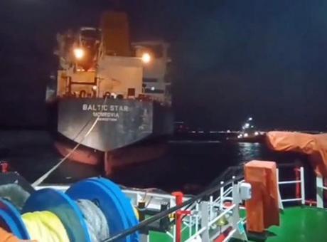 Çanakkale Boğazı’nda arızalanan ‘Baltic Star’ isimli tanker güvenli bölgeye demirletildi