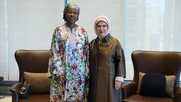 Emine Erdoğan, Sierra Leone Cumhurbaşkanı'nın eşi Fatima Maada Bio ile görüştü