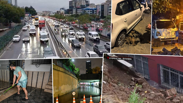 İstanbul ve Ankara’da yağış alarmı! Yollar göle döndü, evleri su bastı