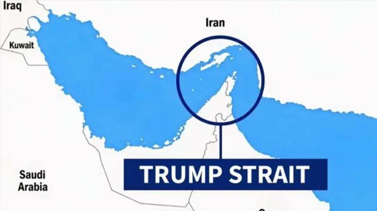 Trump paylaştı! Hürmüz Boğazı'nı 'Trump Boğazı' olarak değiştirdi