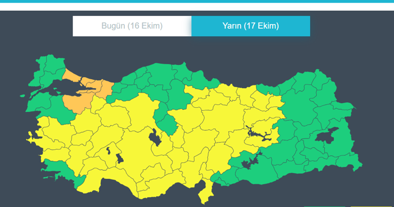 5 il için turuncu kodlu, 36 il için sarı kodlu uyarı Bakan Kurum: Kuvvetli yağışlar devam edecek