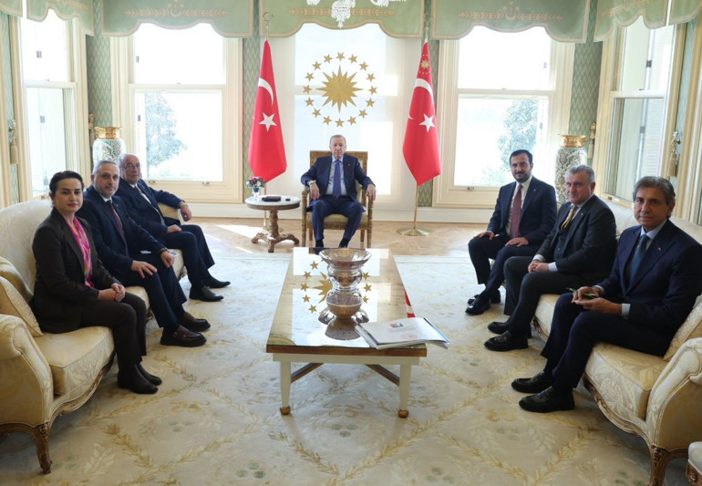 Cumhurbaşkanı Erdoğan, Orhan Çerkez, Eren Ali Bingöl ve Sacit Terziyi kabul etti