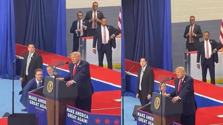 Gizli Servis aniden harekete geçti! Trump'ın mitinginde esrarengiz anlar: Suikast alarmı mı? 3 Gizli Servis aniden harekete geçti! Trump'ın mitinginde esrarengiz anlar: Suikast alarmı mı?