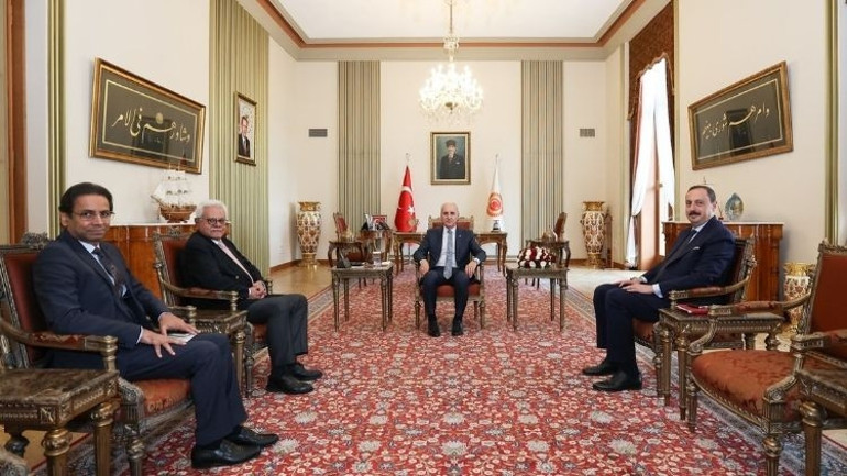 TBMM Başkanı Kurtulmuş, Bulgaristan Ulusal Meclisi Başkanvekili Sabriyi kabul etti