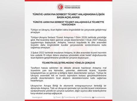 Türkiye-Ukrayna Serbest Ticaret Anlaşması yürürlüğe girdi 2 Türkiye-Ukrayna Serbest Ticaret Anlaşması yürürlüğe girdi
