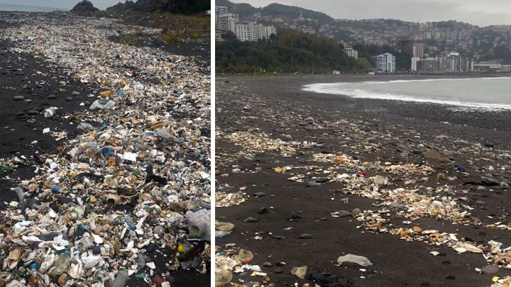 Zonguldak'ta sağanağın ardından denize sürüklenen çöpler kıyıya vurdu 2 Zonguldak'ta sağanağın ardından denize sürüklenen çöpler kıyıya vurdu